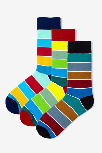 Multicolor Carded Cotton Cypress 4 Sock Pack | Ties.com