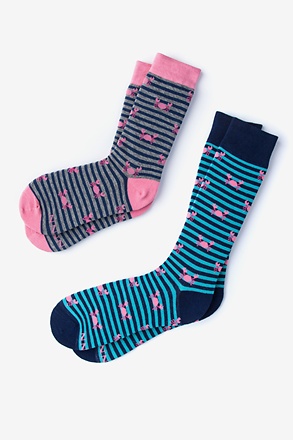 Crab Multicolor His & Hers Socks