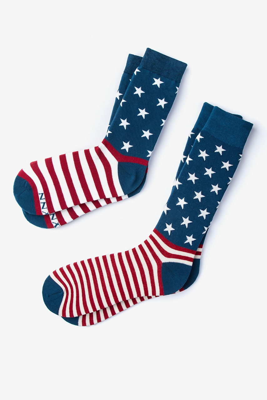 His & Hers All-American Sock | American Flag Sock | Ties.com