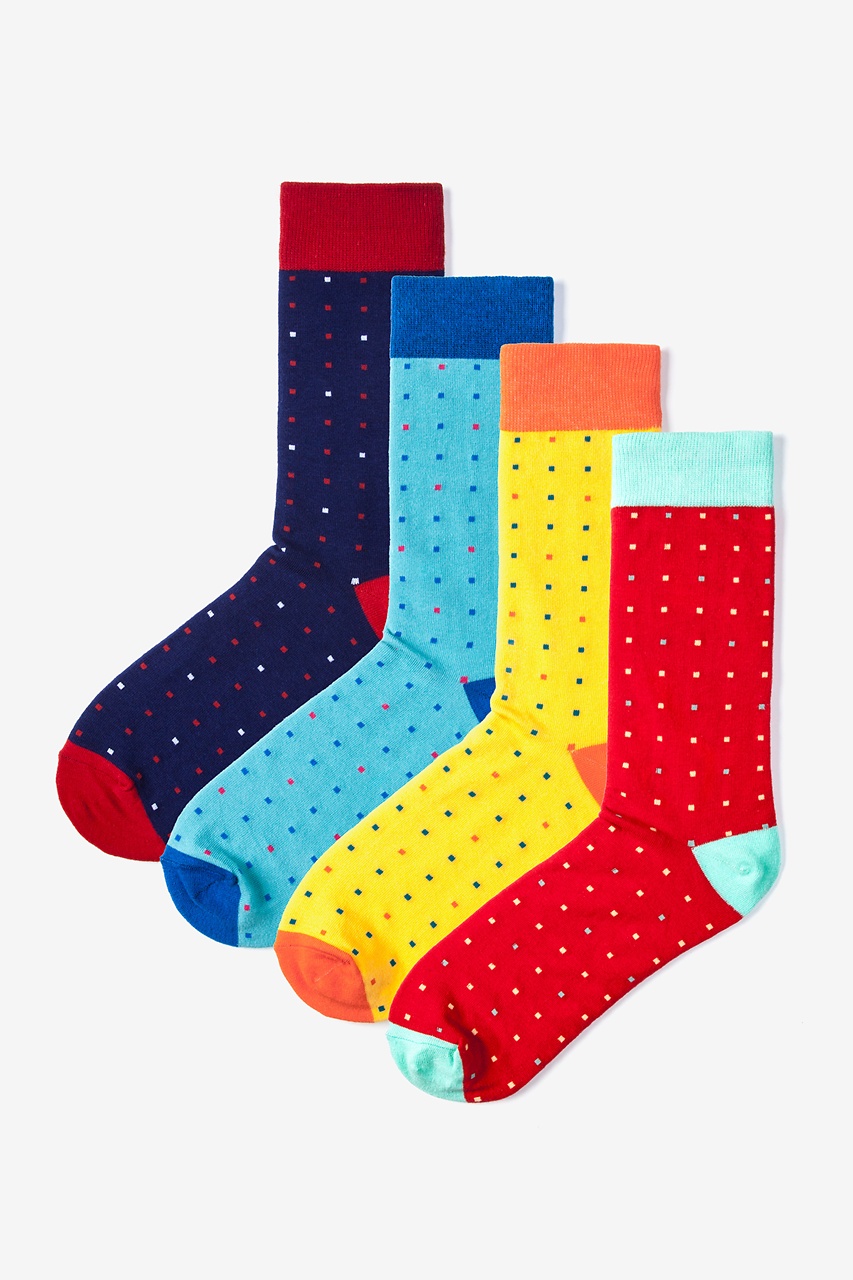 Multicolor Carded Cotton Long Beach Socks