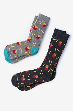 _French Fries Multicolor His & Hers Socks_