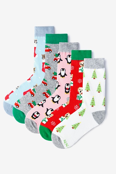 Multicolor Carded Cotton Merry & Bright Women's Sock Pack