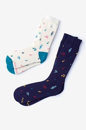 Music Note Multicolor His & Hers Socks