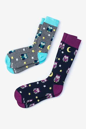 _Owl Multicolor His & Hers Socks_