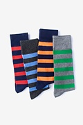 Rugby Stripe 4 Multicolor Sock Pack Photo (0)