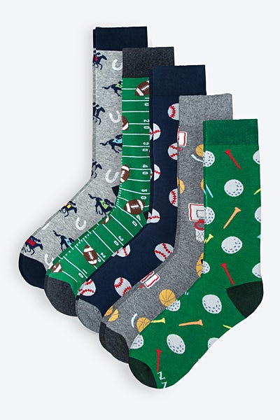 Multicolor Carded Cotton Sports Day Sock Pack