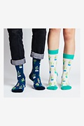 Succulent Multicolor His & Hers Socks Photo (1)