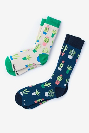 _Succulent Multicolor His & Hers Socks_