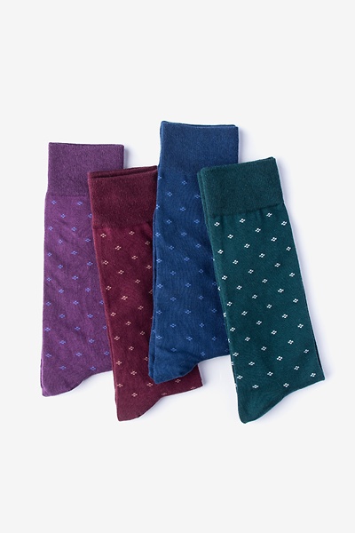 Multicolor Carded Cotton The Newton 4 Sock Pack