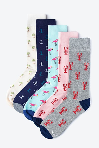 Multicolor Carded Cotton The Sailor Sock Pack
