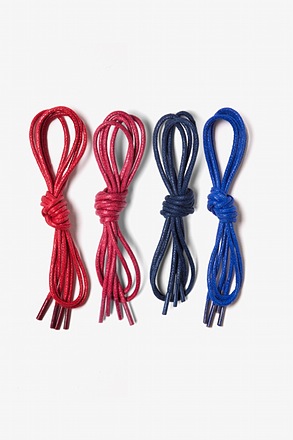 Americana 4 Pack Waxed Multicolor Shoelaces