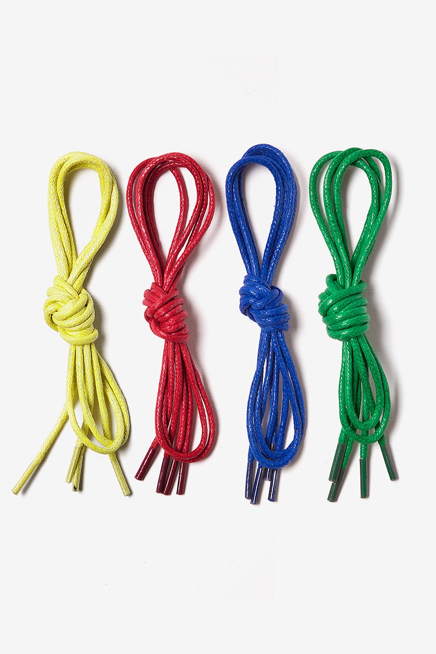 Bright & Bold 4 Pack Waxed Multicolor Shoelaces Photo (0)