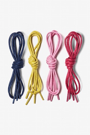 Nautical 4 Pack Waxed Multicolor Shoelaces