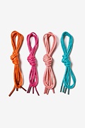 Vibrant 4 Pack Waxed Multicolor Shoelaces Photo (0)