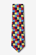 Autism Awareness Puzzle Multicolor Extra Long Tie Photo (1)