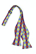 Autism Awareness Puzzle Multicolor Self-Tie Bow Tie Photo (1)