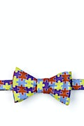 Autism Awareness Puzzle Multicolor Self-Tie Bow Tie Photo (0)