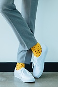 Santa Ana Polka Dot Mustard Sock Photo (2)