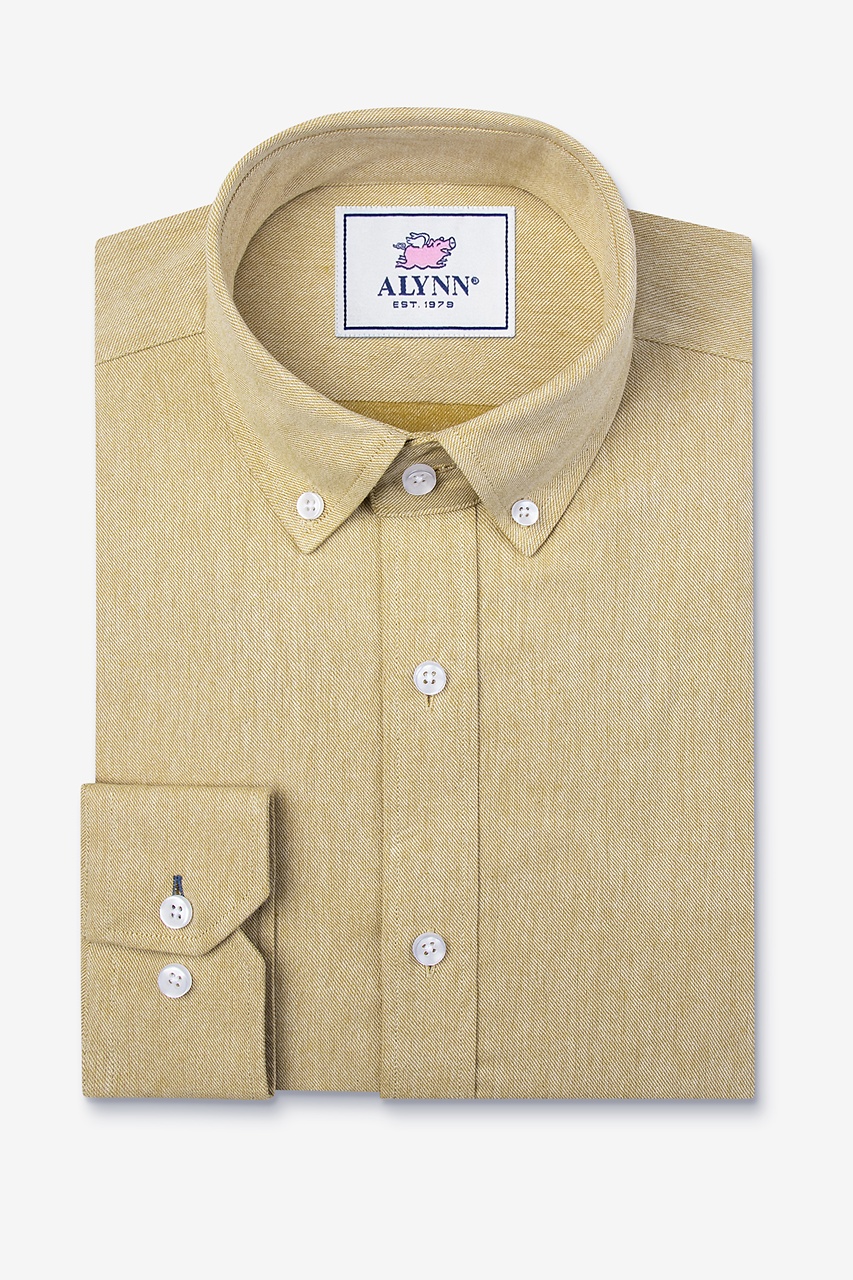 Caden Mustard Business Casual Shirt Photo (0)