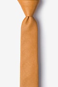 Mustard Stafford Faux Leather Skinny Tie Photo (0)