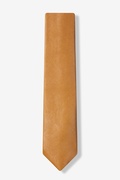 Mustard Stafford Faux Leather Skinny Tie Photo (1)