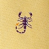 Mustard Microfiber Scorpions Skinny Tie