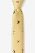 Scorpions Mustard Skinny Tie Photo (0)