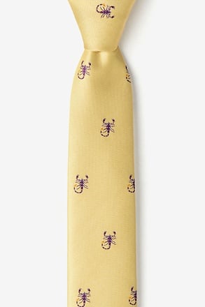 Scorpions Mustard Skinny Tie