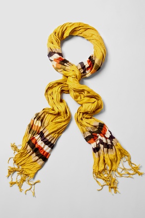 _Ribbon Stripe Mustard Scarf_