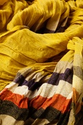 Mustard Ribbon Stripe Scarf Photo (1)