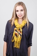 Mustard Ribbon Stripe Scarf Photo (3)