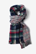 Edinburgh Tartan Navy Blue Scarf Photo (0)