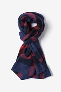 Navy Blue Anchorage Tartan Scarf Photo (0)