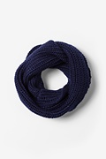 Navy Blue Concord Knit Infinity Scarf Photo (0)