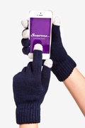 Navy Blue Texting Gloves Photo (2)