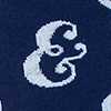 Navy Blue Carded Cotton Ampersand Addict Medium-Large Sock