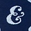 Navy Blue Carded Cotton Ampersand Addict Medium-Large Sock