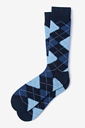Argyle Assassin Navy Blue Medium-Large Sock Photo (0)