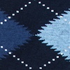 Navy Blue Carded Cotton Argyle Assassin Sock