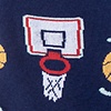 Navy Blue Carded Cotton Basketball Nothing But Net