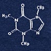 Navy Blue Carded Cotton Caffeine Molecule