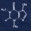 Navy Blue Carded Cotton Caffeine Molecule Medium-Large Sock