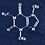Navy Blue Carded Cotton Caffeine Molecule Medium-Large Sock