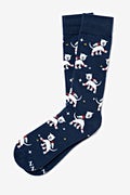 Navy Blue Carded Cotton Catstronauts