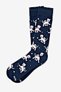 Catstronauts Navy Blue His & Hers Socks Photo (1)