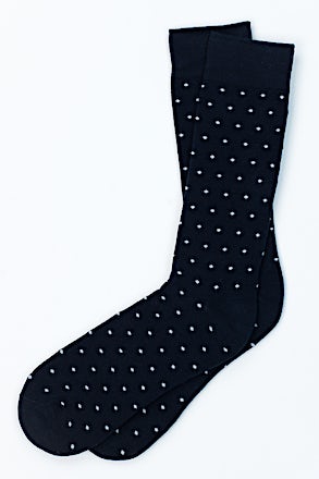 _Dapper Dots Navy Blue Sock_