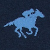 Navy Blue Carded Cotton Derby Rose Small-Medium Sock