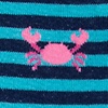 Crab Navy Blue Sock