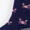 Navy Blue Carded Cotton Don't Be Shellfish | Crab Medium-Large Sock