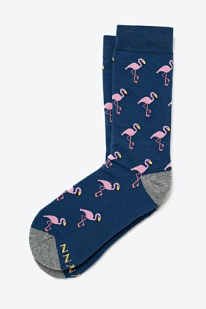 Flocking Fabulous Navy Blue Women's Sock